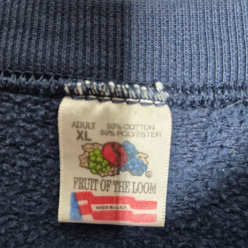 Vintage B&O Railroad Crewneck Sweatshirt XL Blue Made in USA 80s 90s - Picture 4 of 7